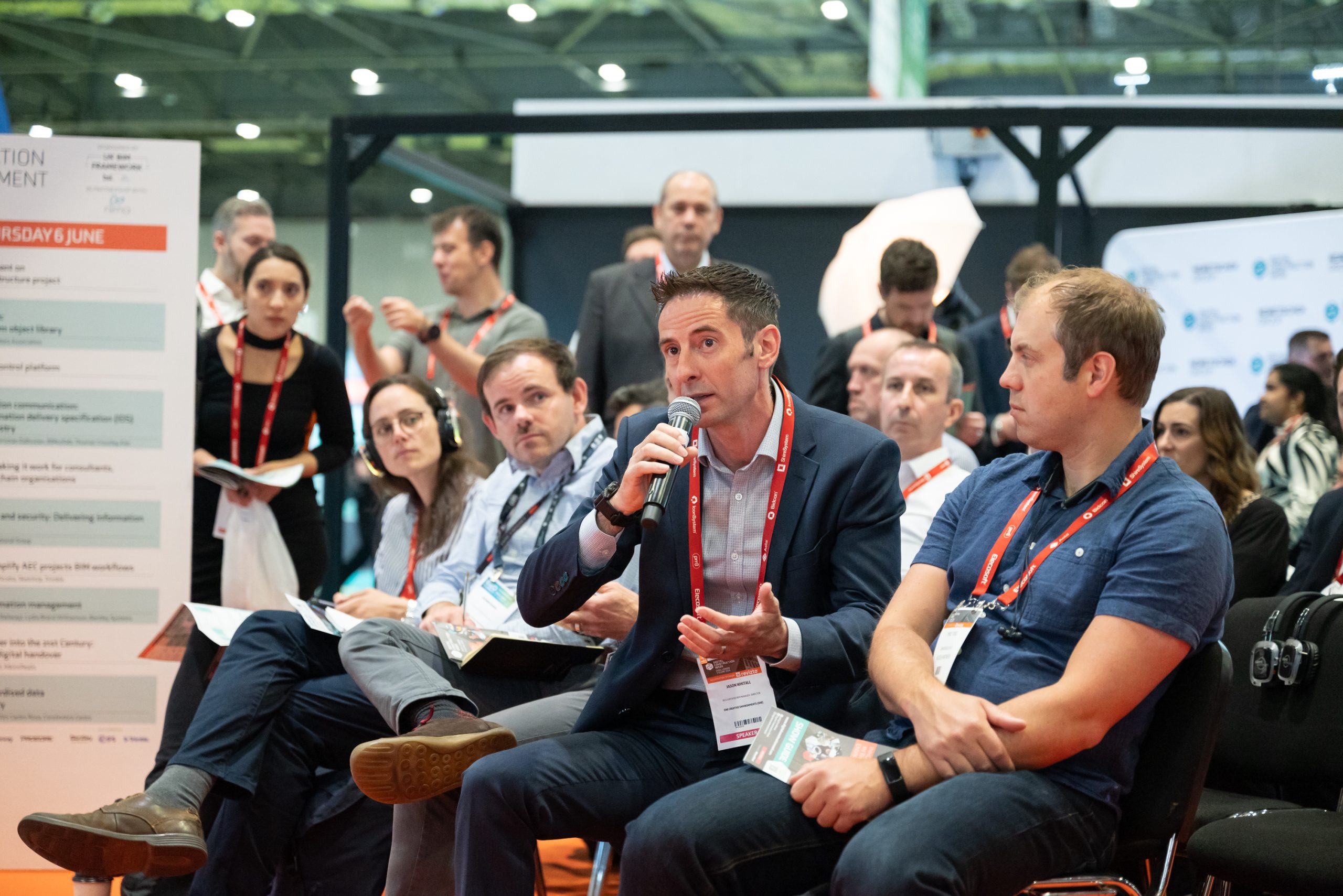 Speaker sat in crowd at Digital Construction Week
