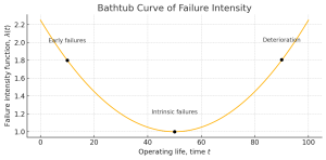 Bathtub Curve of Failure Intensity Chart
